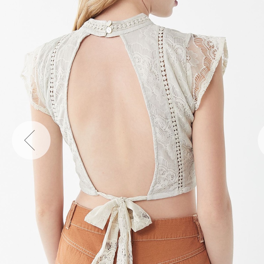 Urban Outfitters Ivory Lace Crop
